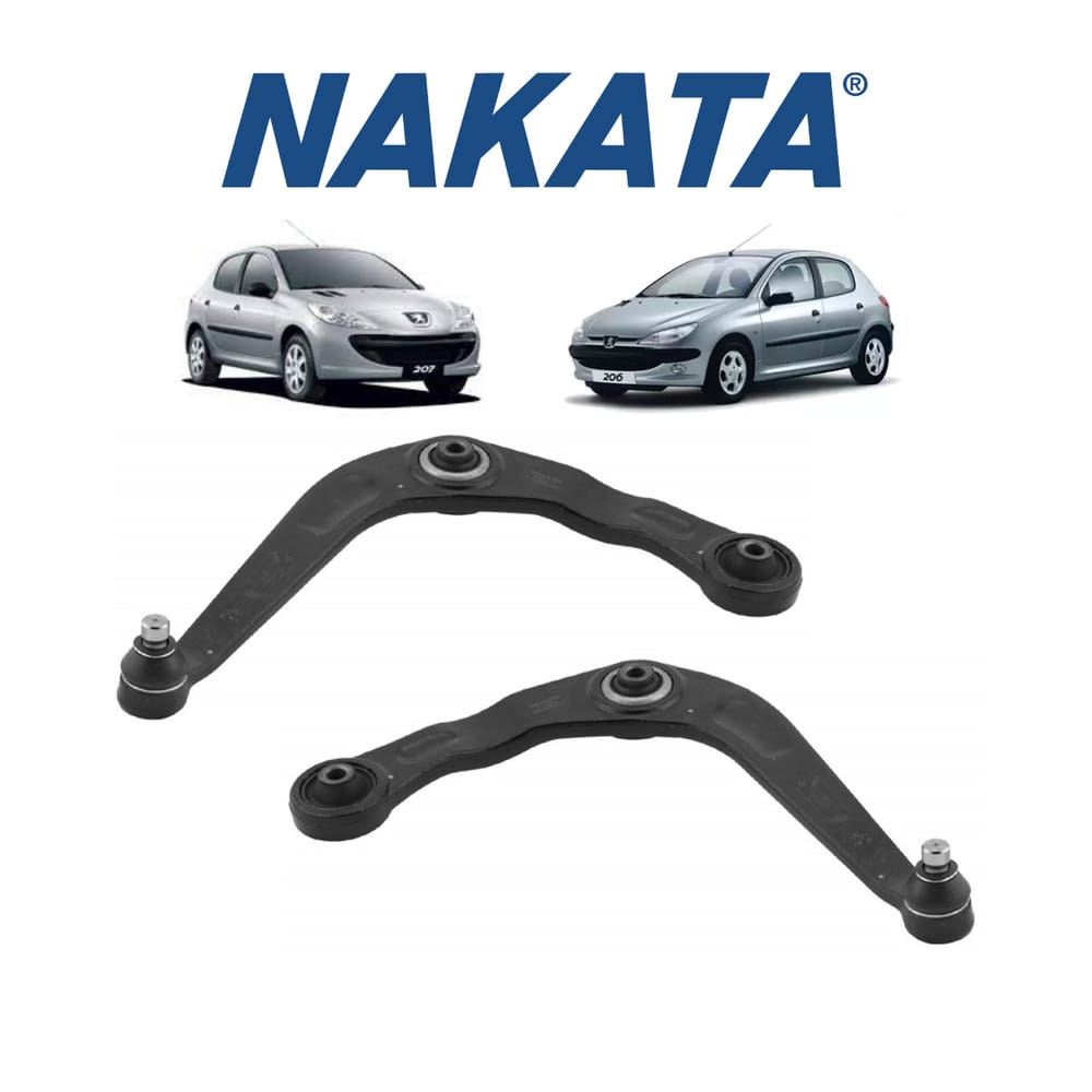 2 Bandeja Dianteira De Suspensão Com Pivô Nakata Peugeot 206 2000 A 2010