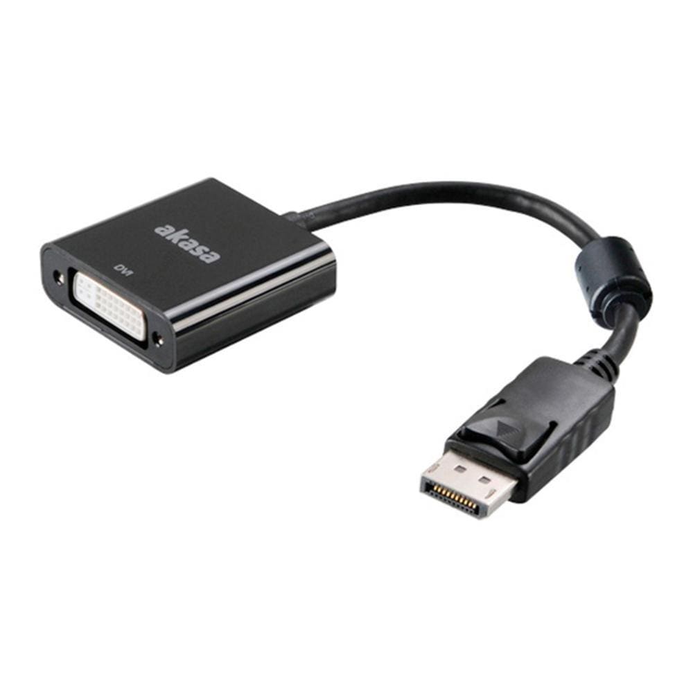Cabo Conversor DisplayPort para DVI - 20cm - Ativo Suporta até 4K de resolução Akasa AK-CBDP15-20BK