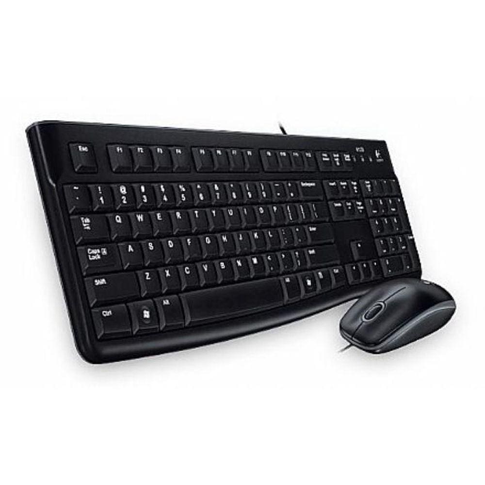 Kit Teclado e Mouse Logitech Desktop MK120 - ABNT2 - Preto - 920-004429