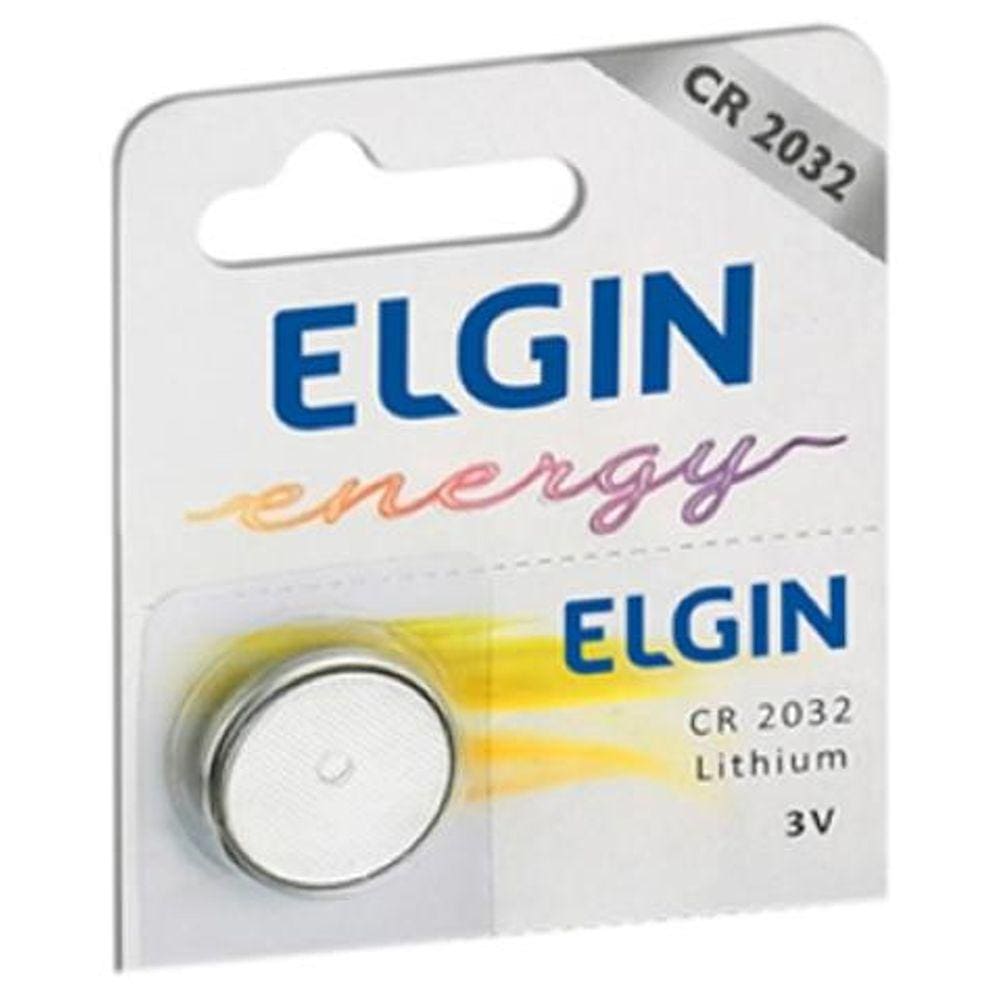 Bateria de Lítio CR2032 Elgin 82193 - Unidade - para placa mãe, alarmes e relógios
