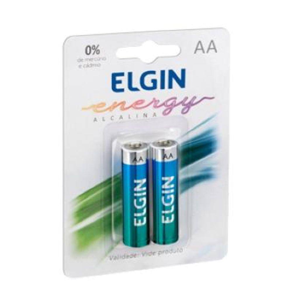 Pilha Alcalina AA Elgin LR6 - com 2 unidades - 82152