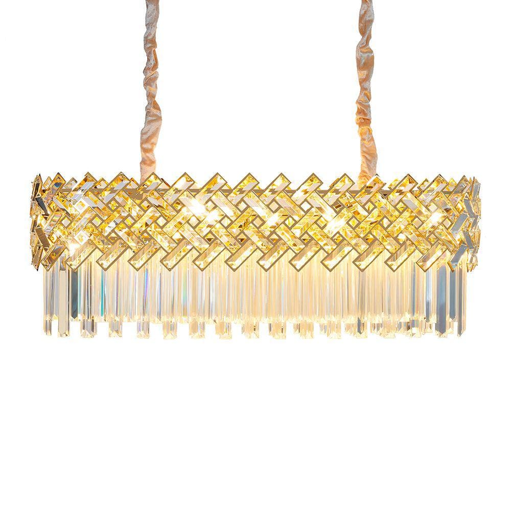Lustre Pendente Skylight Lor 4005-1 Dourado Retangular 90 G9 Bivolt