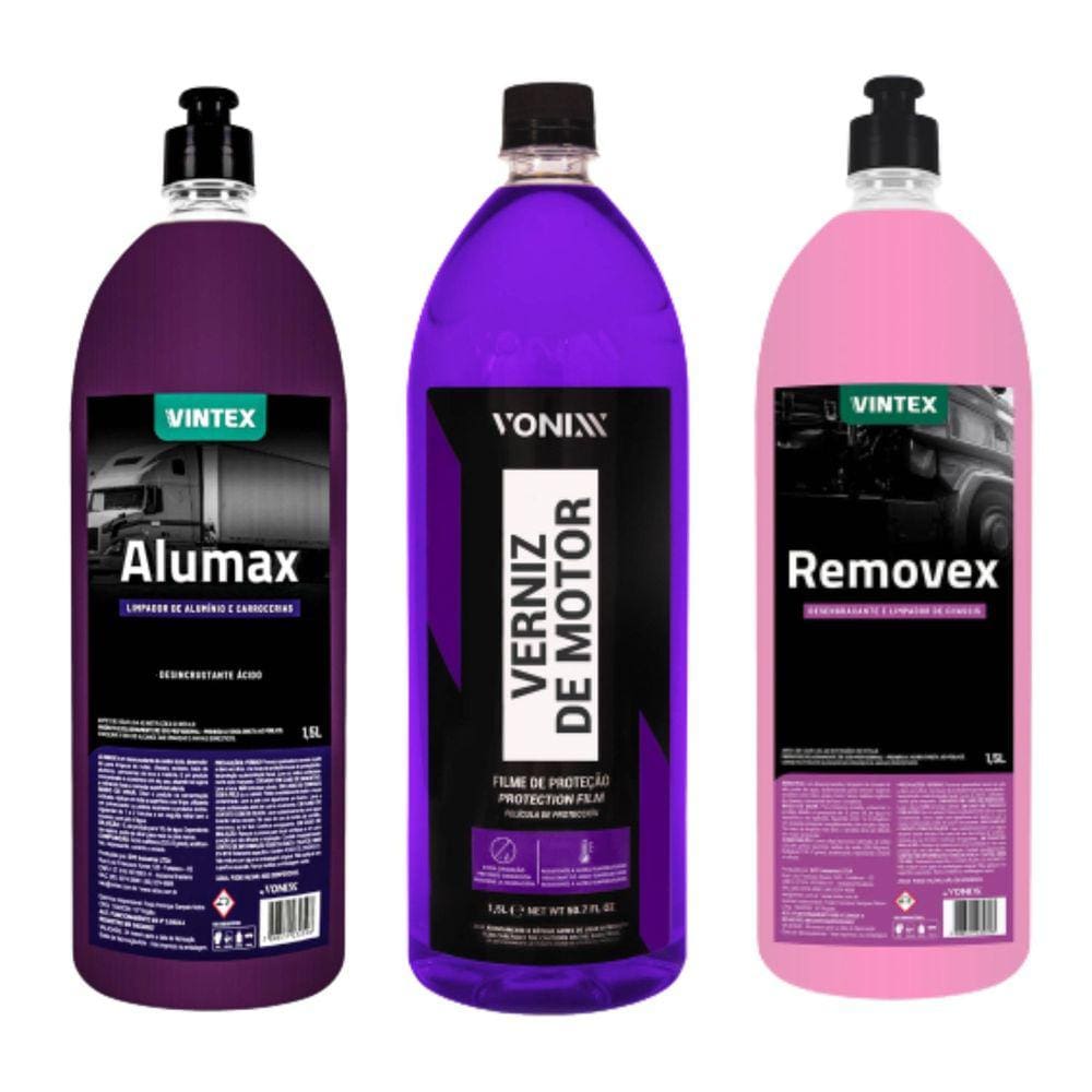 Desengraxante Removex + Alumax + Verniz De Motor Vonixx