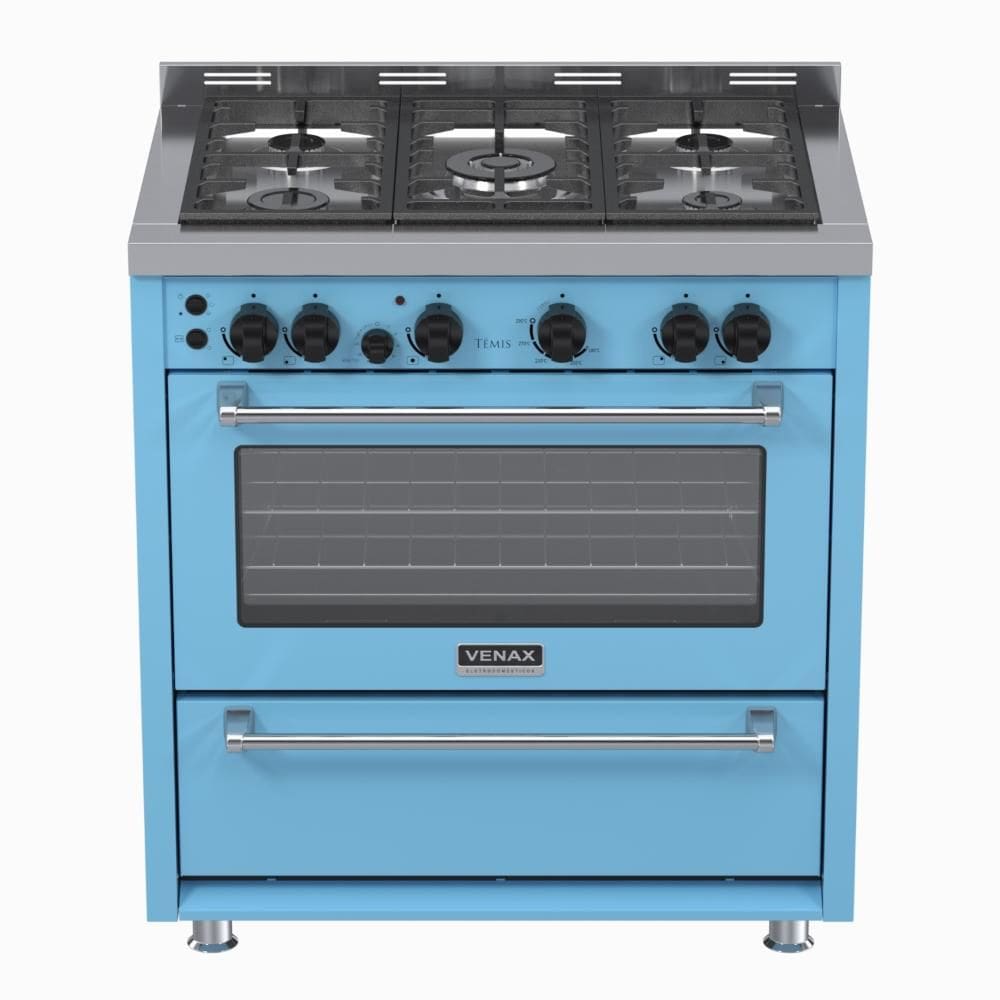 Fogao a Gas 5 Bocas Venax Temis Azul