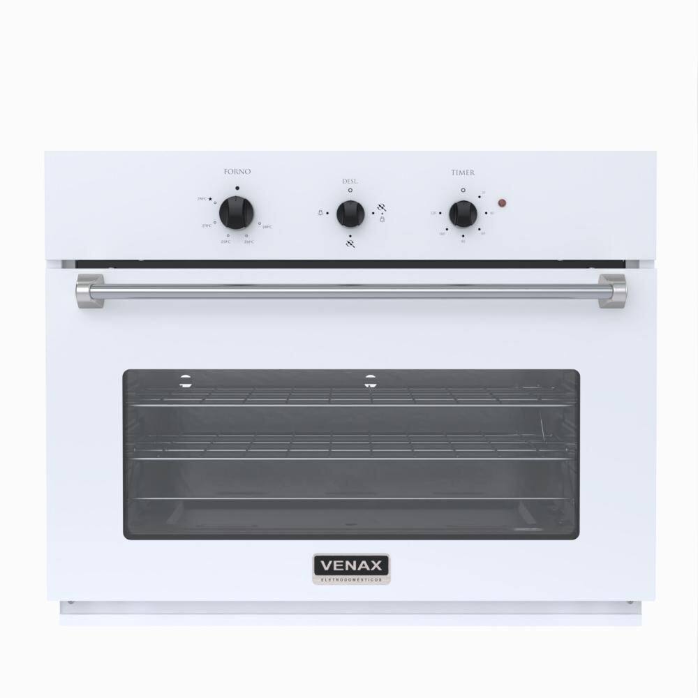 Forno 90l de Embutir Venax Branco - Gás - Arena G Iii - 220v - Areg90g3