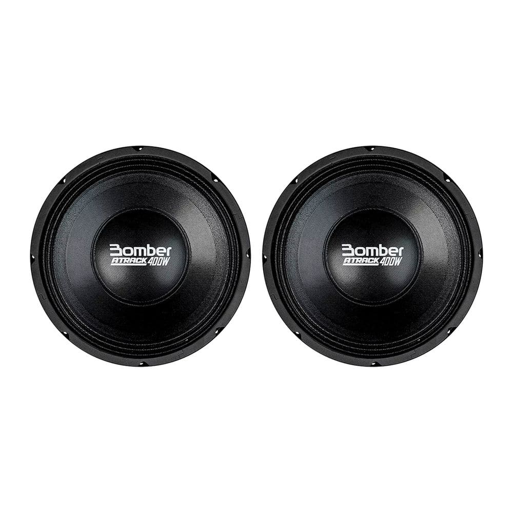 Kit 2 Alto Falante Woofer Bomber 12 Pol Atrack 4 Ohms 400W Rms