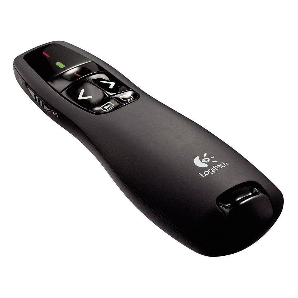 Apresentador Multimídia Laser Pointer Logitech R400 - Conector Usb Sem Fio - 910-001354
