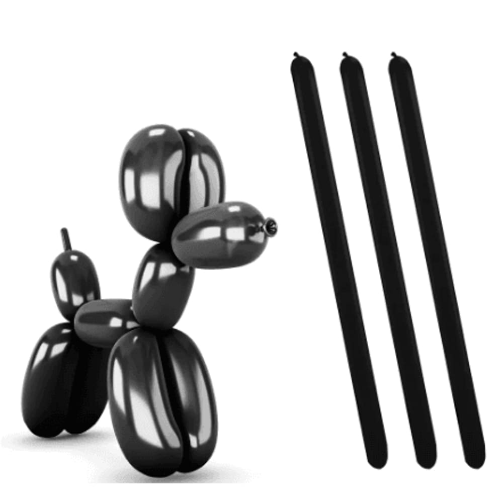 BALÃO CANUDO 260 - SÃO ROQUE - PRETO ÉBANO - Pacote com 50 unidades