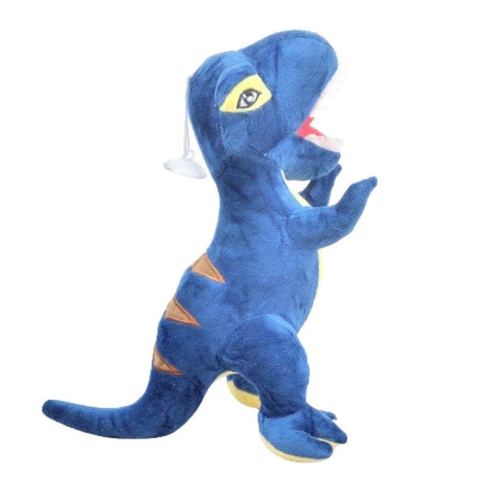 Dinossauro Pelúcia Ventosa Azul 27cm Antialérgico