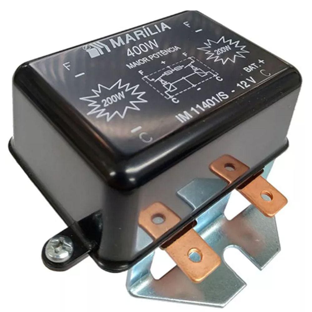 Relé Farol Duplo 12V 400w Preto IM11401S
