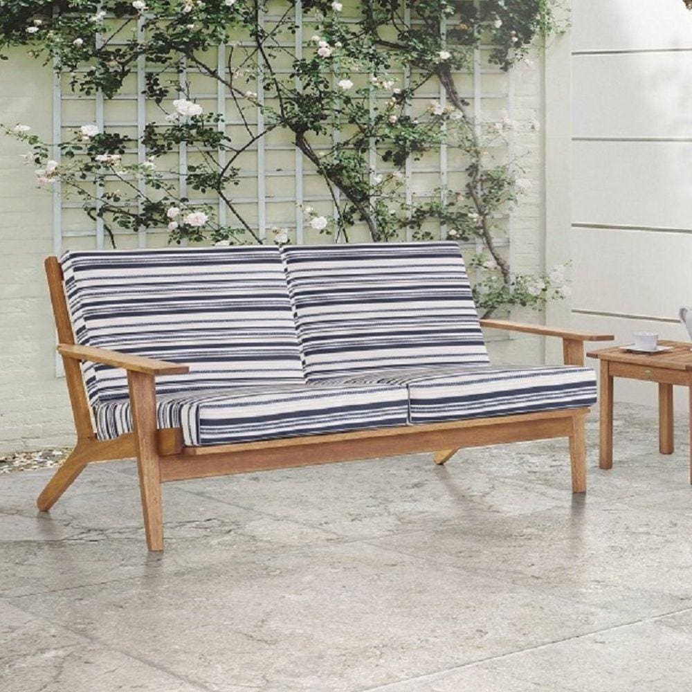 Sofá 3 Lugares Lótus Stain Jatobá Acquablock Listrado Listrado/Jatobá