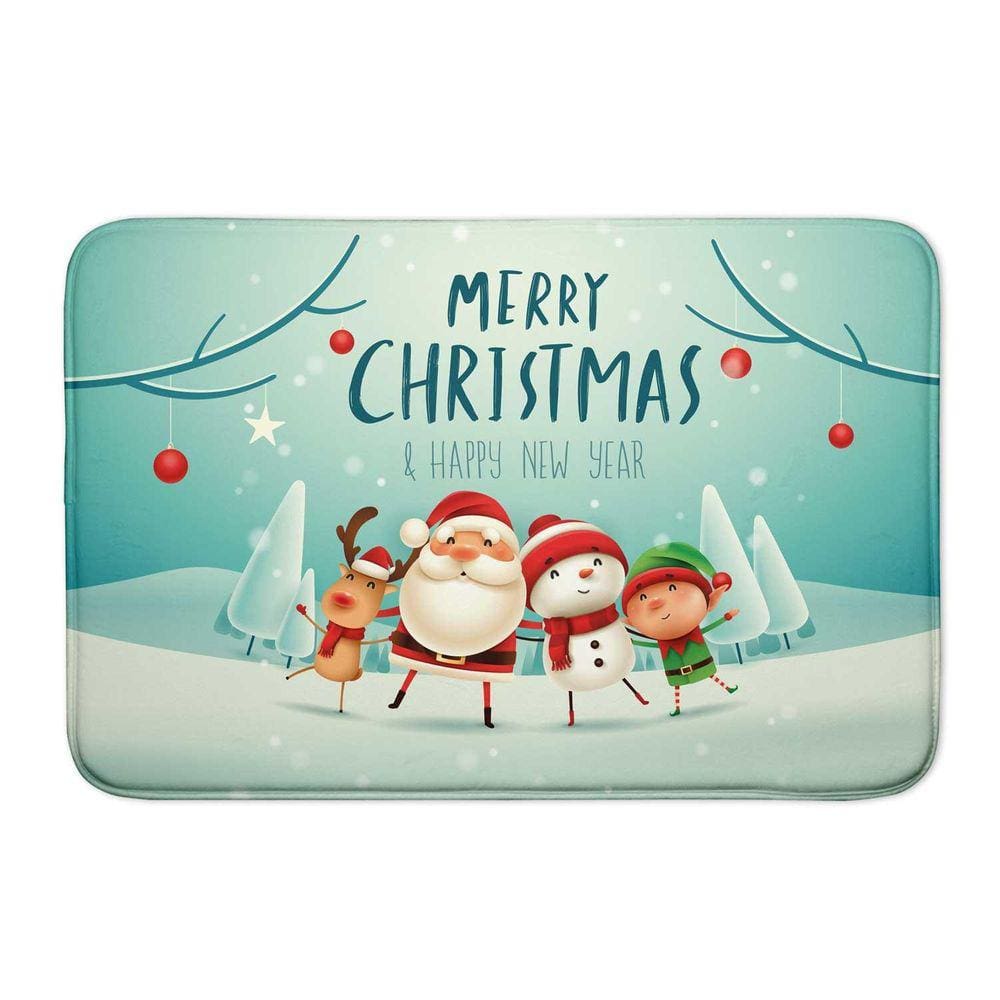 Tapete Porta Entrada Papai Noel Natal Emborrachada Merry