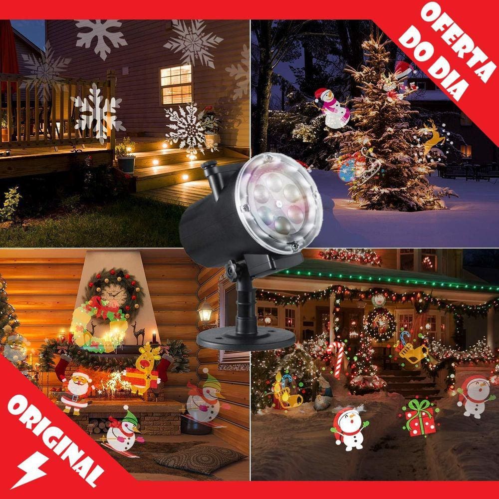 Projetor Laser Natal Bivolt - 4 Temas Diferentes