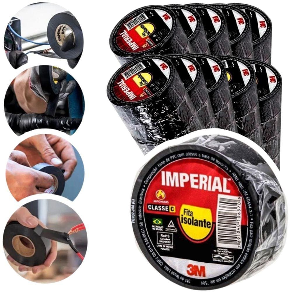 100 Rolos Fitas Isolante Imperial Slim 18x10 metros 3M