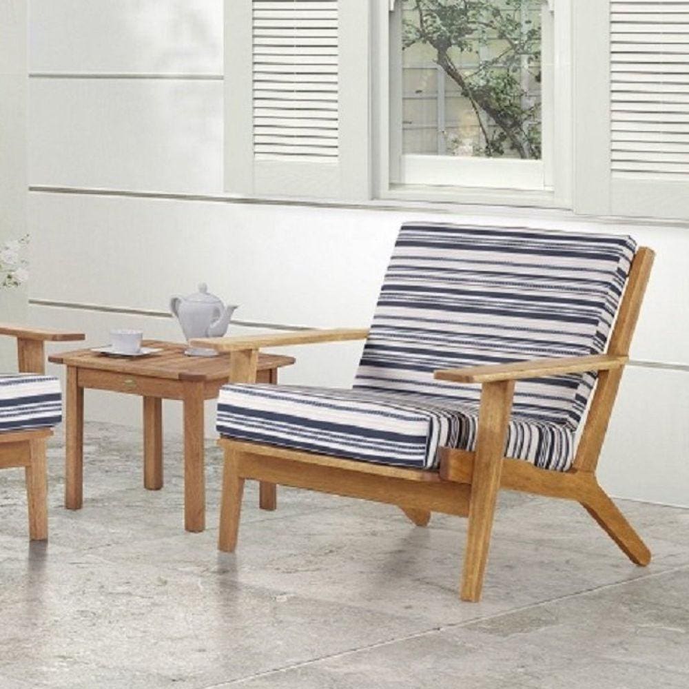 Poltrona Stain Acquablock Lótus Listrado/Jatobá