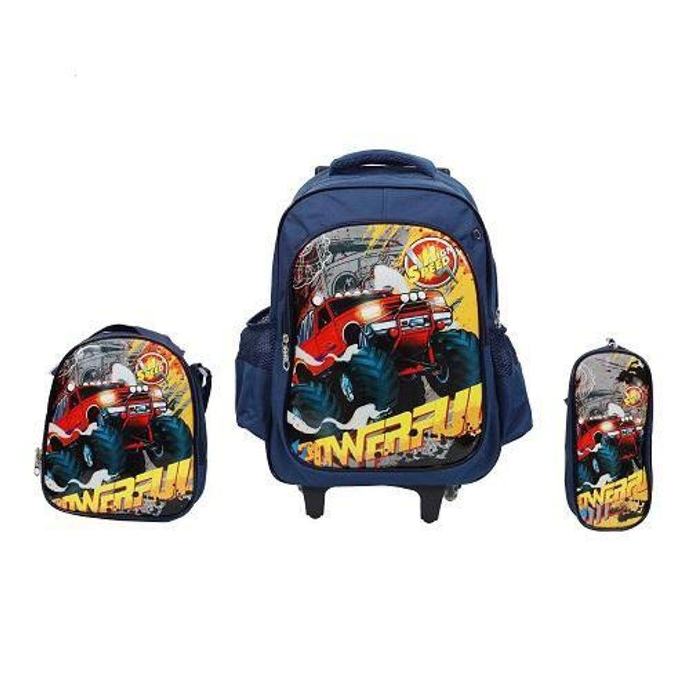 Kit Mochila High Speed Escolar Rodinha - 45cm x 30cm