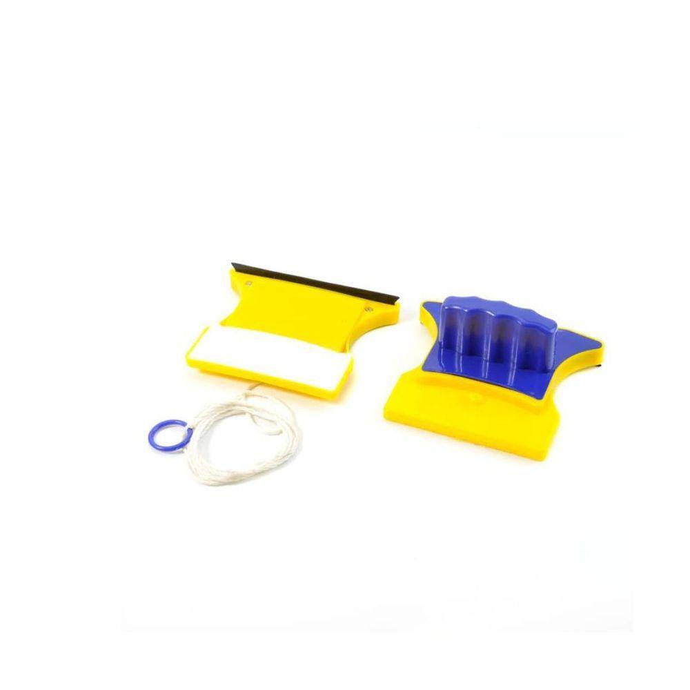 Limpador Magnético Janelas/Aquários Feltro/Imã - Amarelo/Azul
