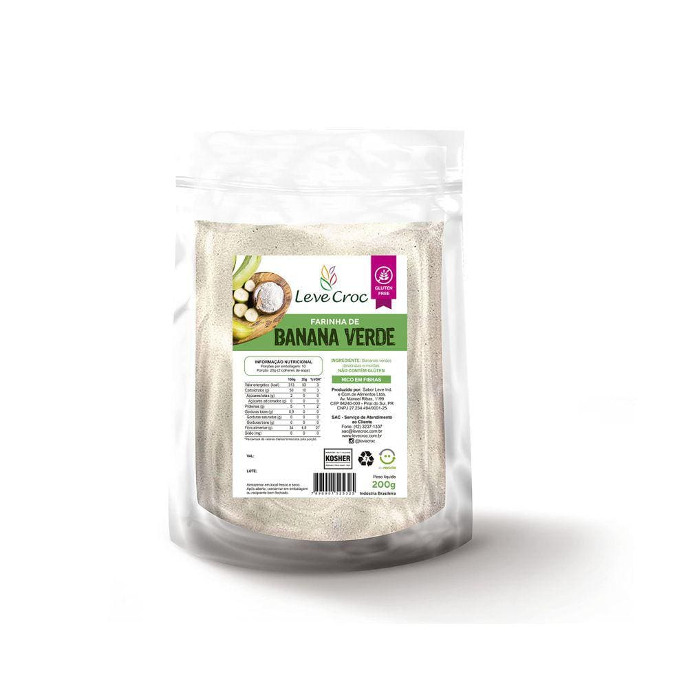 Farinha de Banana Verde Leve Croc 200g