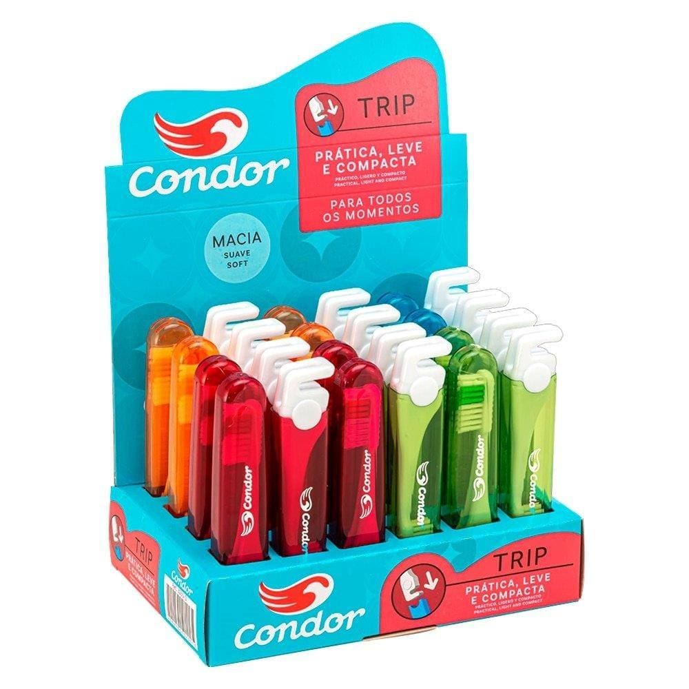 Escova Dental Condor SM 3235 Trip Embalagem com 24 Unidades