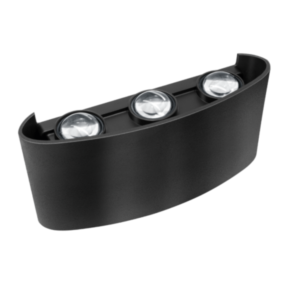 Arandela Led Lentille Trois Preta 6W