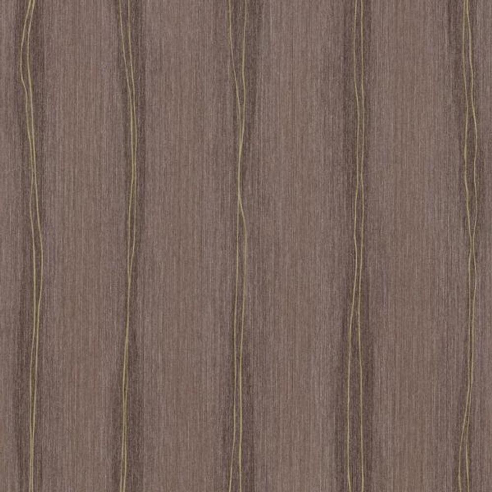 Papel De Parede K&G Listrado Marrom Com Linhas Dourado