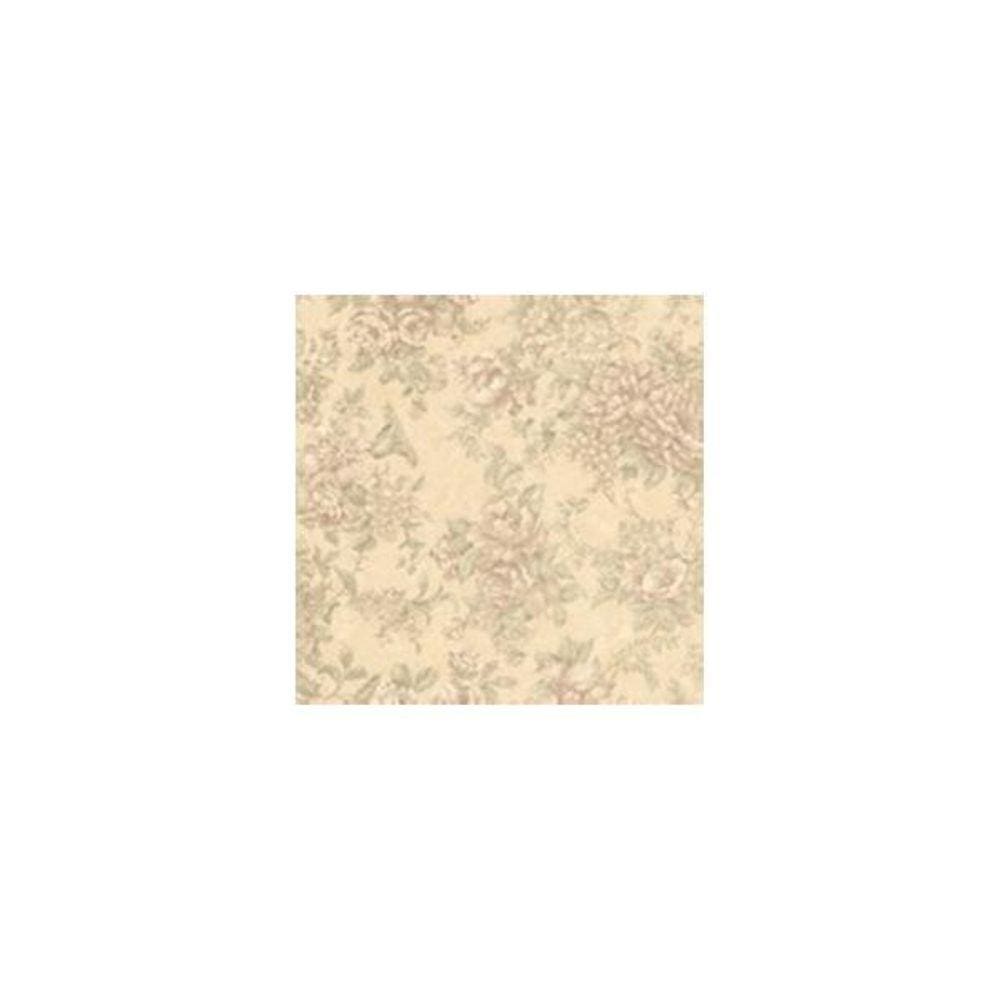 Papel De Parede Bege Escuro Com Floral  K&G