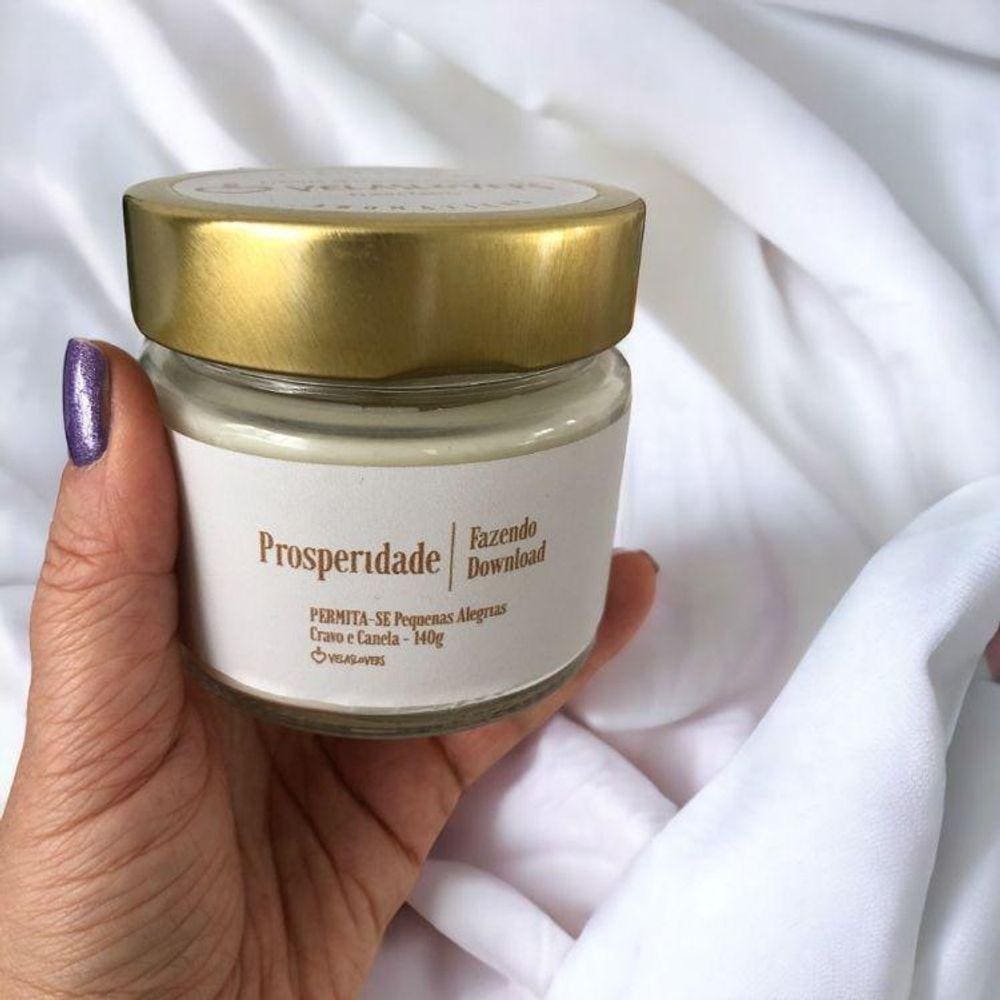 Vela Aromática Prosperidade - Cravo e Canela 140g