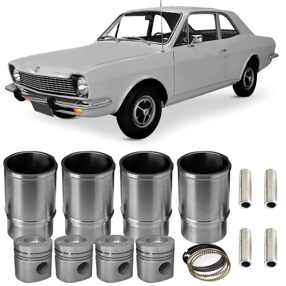 Kit Motor Camisa Pistão Anel Ford Corcel 1.4 73 A 78 Metal