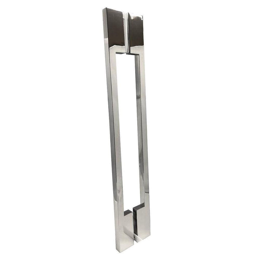Puxador Duplo Inox Polido Geris - 20mm x 50mm - 1 Par