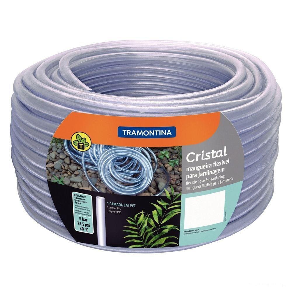 Mangueira Cristal Tramontina Em Pvc 1 Camada 50 M Tramontina