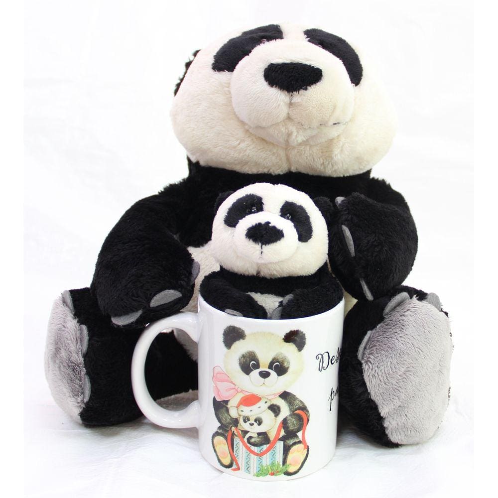 Caneca com ursinhos ursos pandas na caneca presente natal