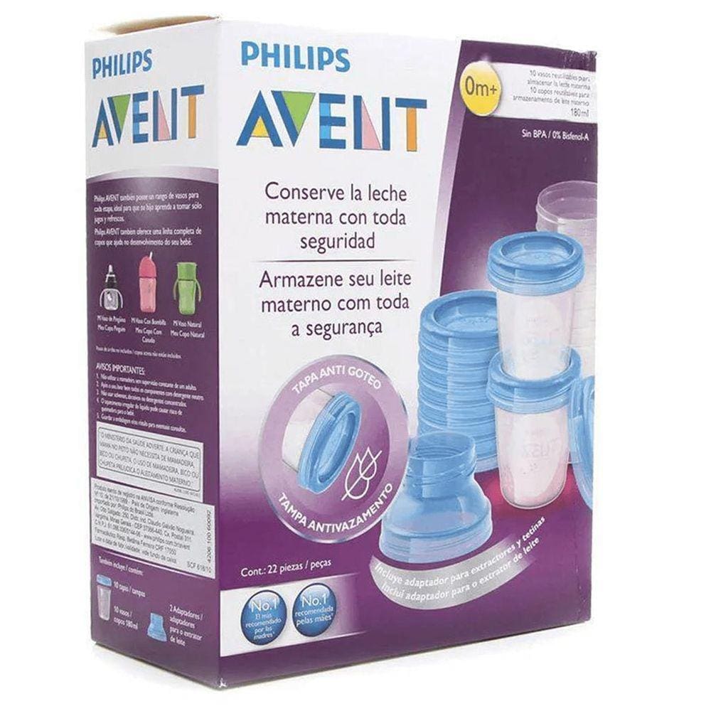 Kit de Copos para Armazenamento com Tampa Philips Avent