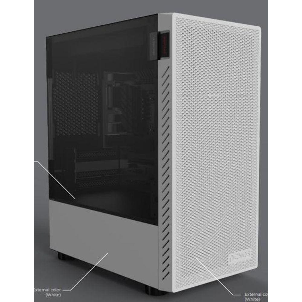 Gabinete Gamer Bolter White Ghost - PCYES - Mid-Tower - USB 3.0 - ATX - 3 Fans