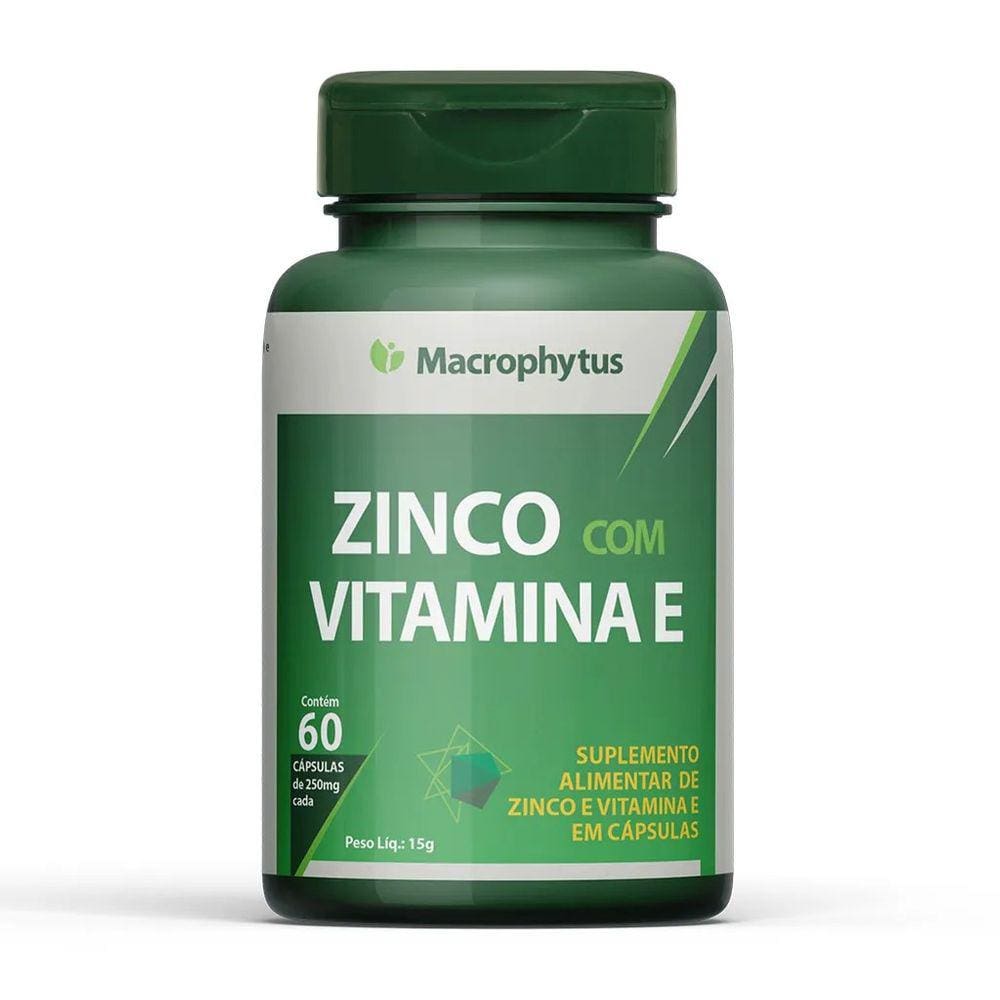 Zinco + Vitamina E (Acetato DL-alfa-tocoferol) - Macrophytus 60Cps