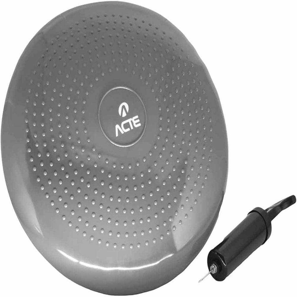 Disco De Equilibrio 34 Cm Com Bomba De Ar T6 - Cinza U
