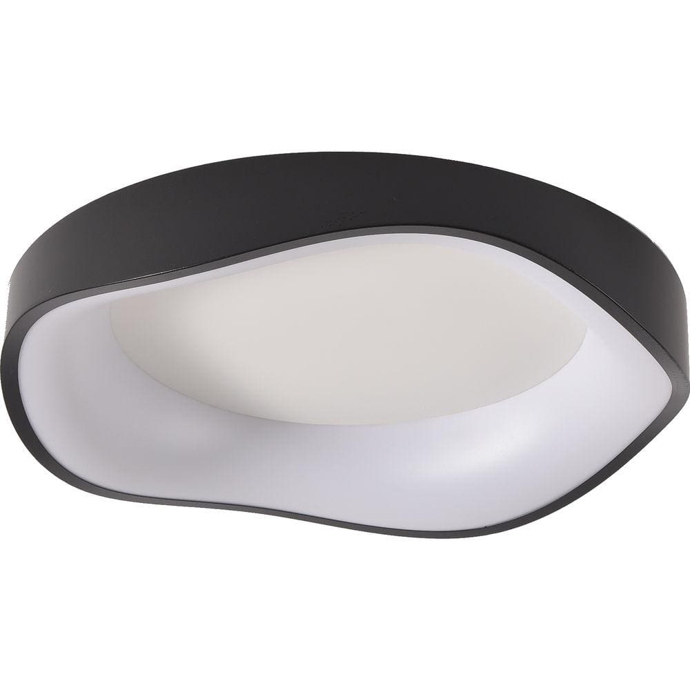 Plafon Led Redondo Edge Ø42cm Preto E Branco 26W 3000K