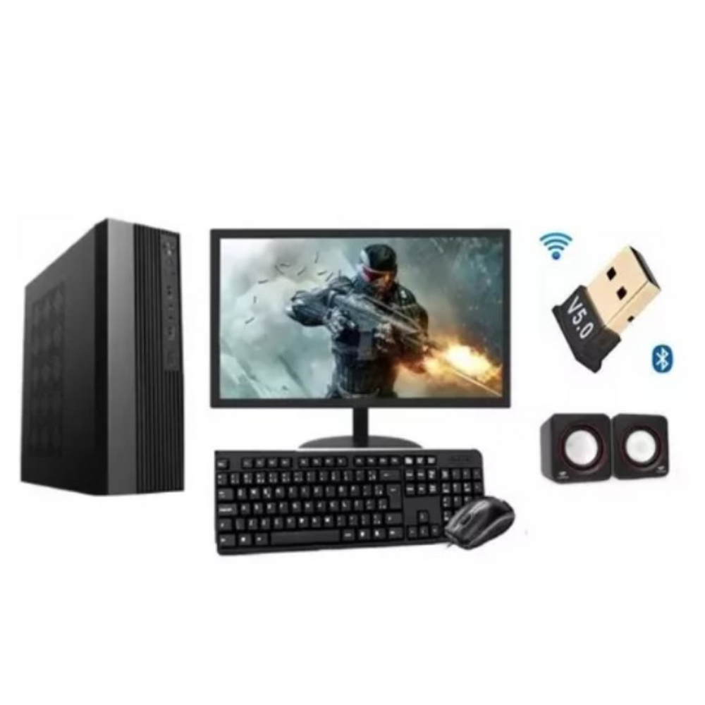 Mini Desktop Intel Core I7 16gb Ram Ssd 1tb+monitor 19 teclado e mouse win 11 caixa de som pl.vídeo integrada rede giga