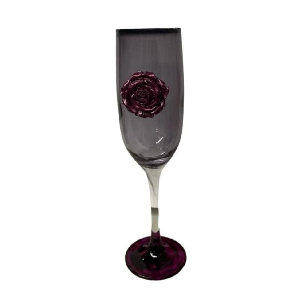 Taça Pomba Gira Flor Roxa Maria Mulambo Cristal 150Ml