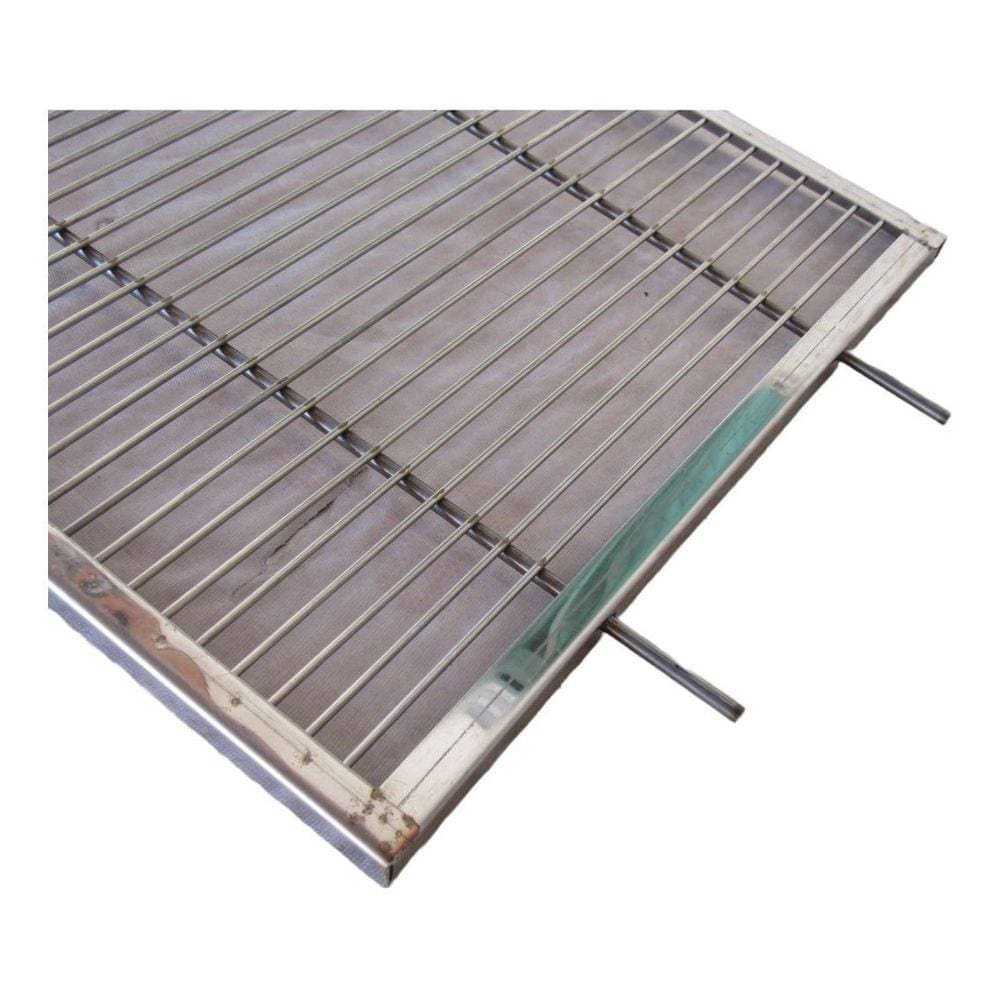 Grelha Uruguaia Aramada Em Inox 60X45Cm Barra Redonda