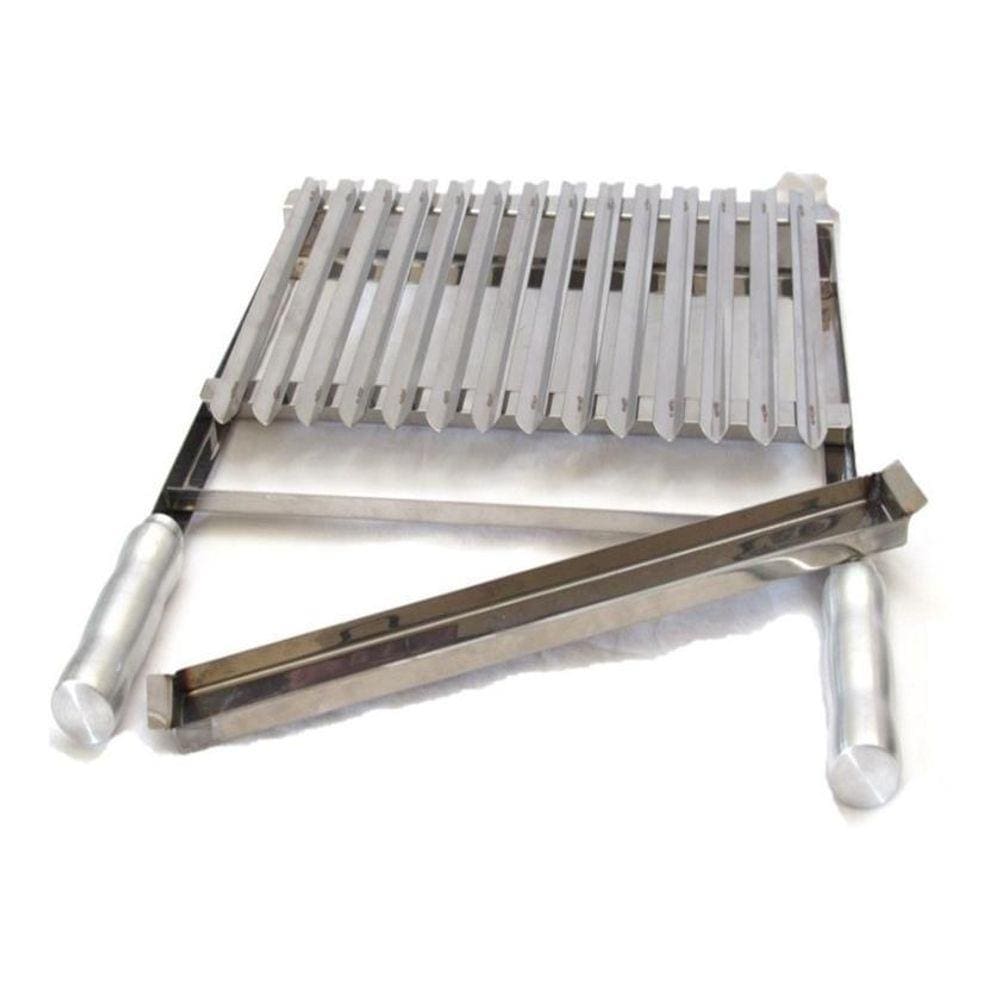 Grelha Argentina Parrilha Inox 45Cm Para Churrasqueira