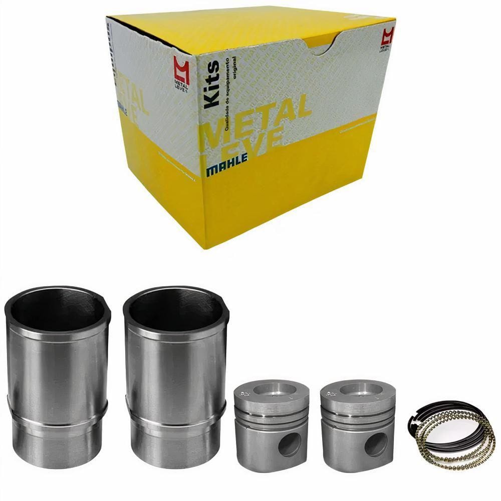 Kit Motor Camisa Pistão Anel Mb Om924 Original Metal Leve