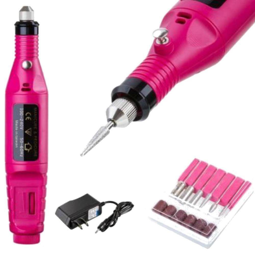 Kit 10 Lixadeira De Unhas Elétrica Acrigel Com 6 Brocas