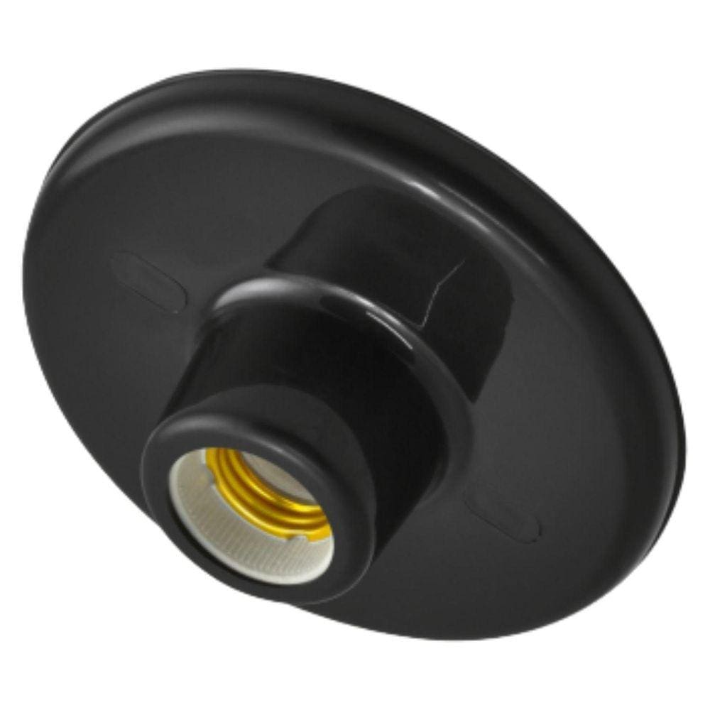 Plafon Plafonier PP E27 Porcelana Preto - G-Light