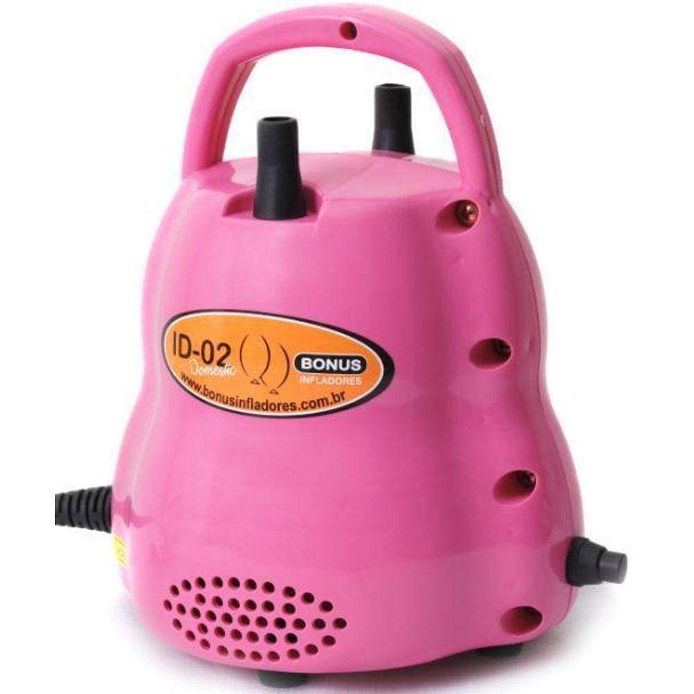 Inflador De Balões Id02 Domestic Rosa 220Volts Bonus