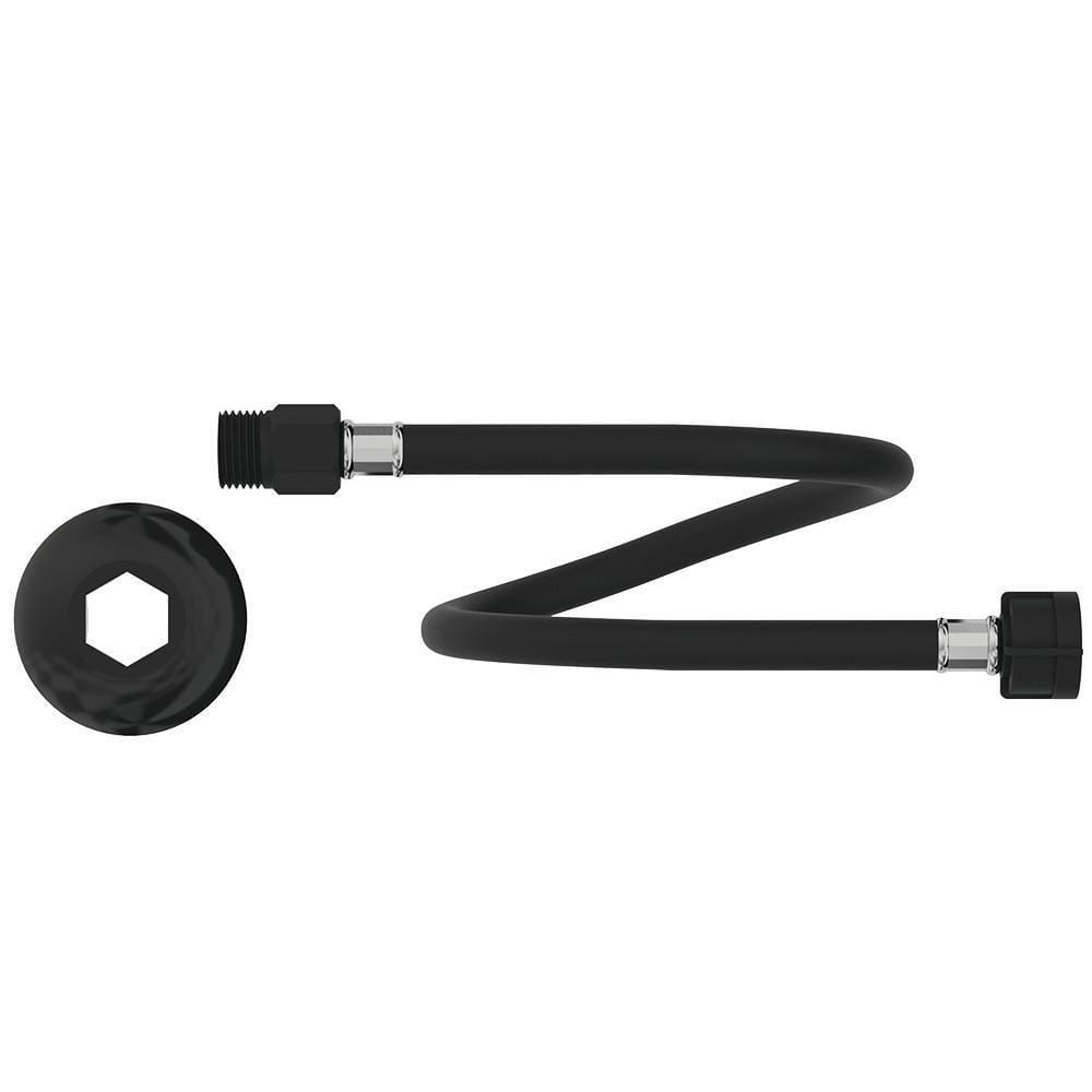 Engate Flexível 40 Cm X 1/2 Pvc Preto Ultra Resistente Censi
