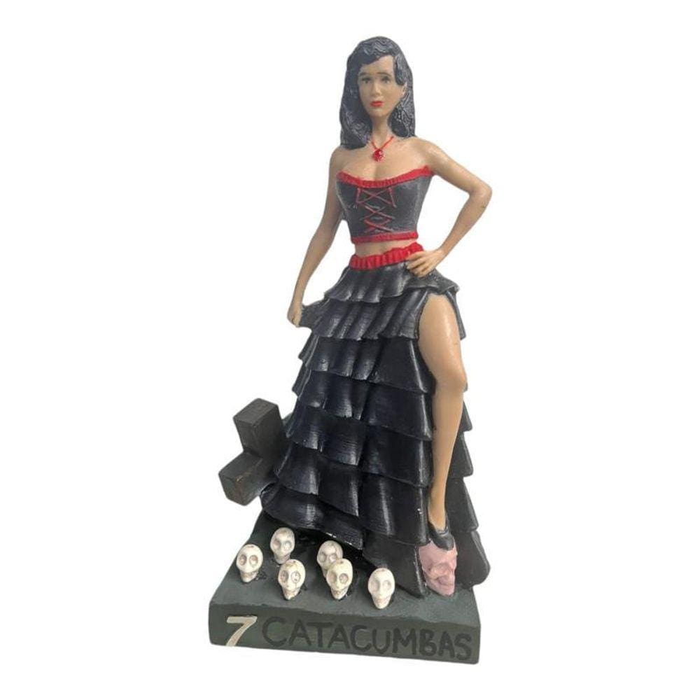 Escultura Pomba Gira Sete Catacumba Guardiâ 24 Cm Em Resina