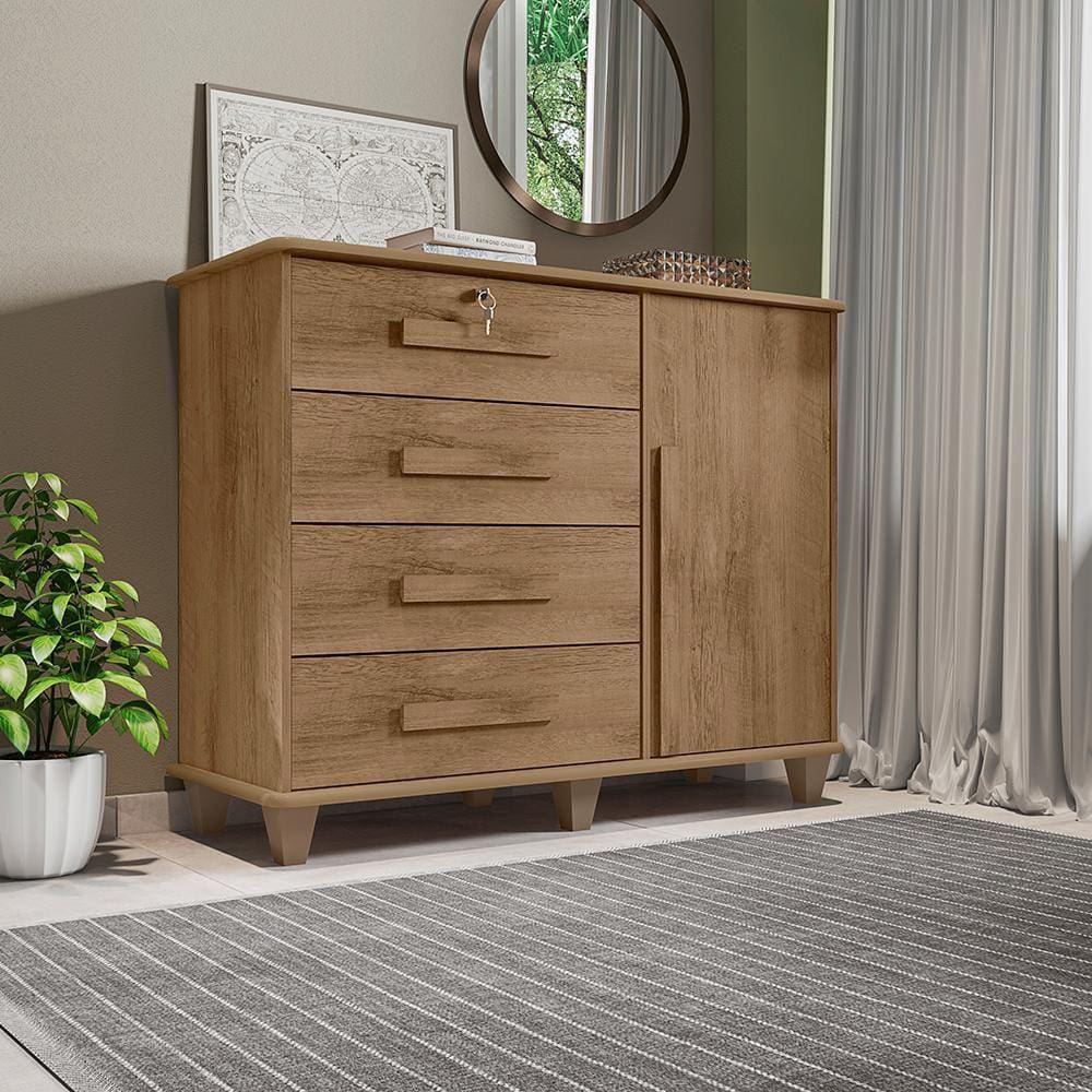 Gaveterio com 1 Porta Estrasburgo Cinamomo