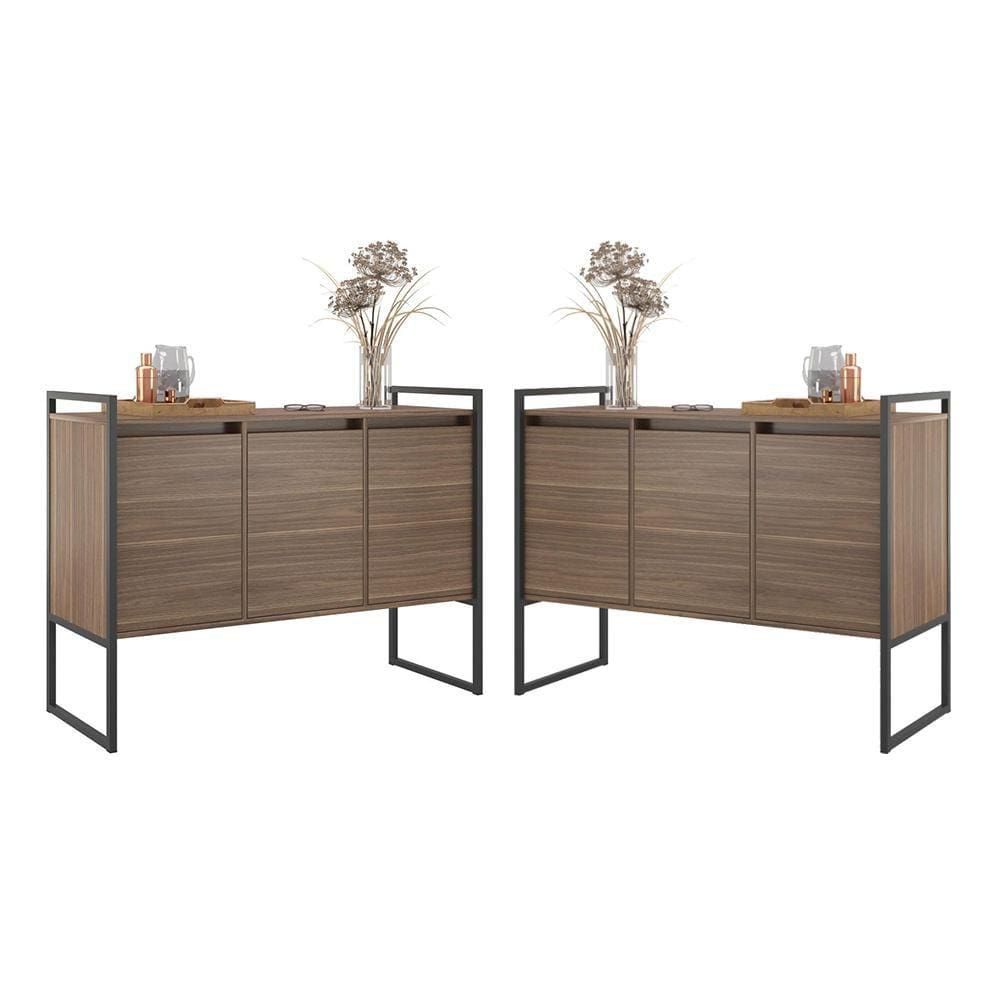 Armario Industrial 3 Portas Balso Affara Conjunto 2 Peças