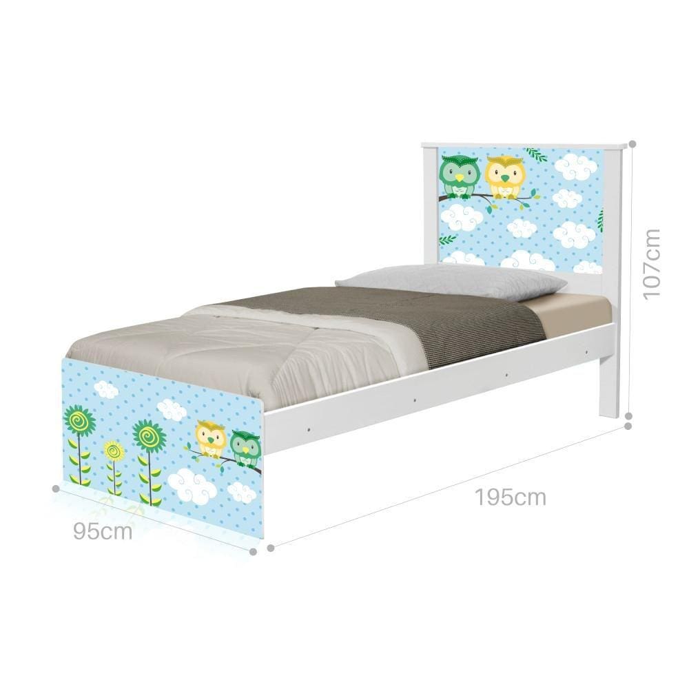 Cama Solteiro Barcelona Corujinhas