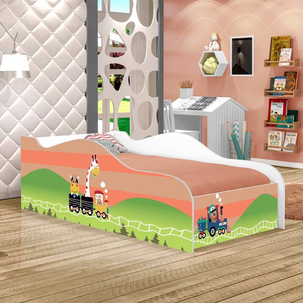 Cama Infantil Like Trem dos Bichinhos